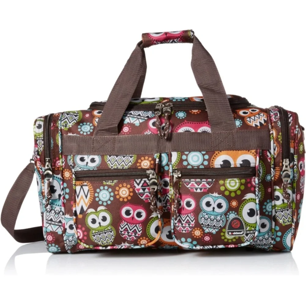 🛍️ NWT Rockland Duffel Bag Owl Print 19-Inch - Picture 1 of 7